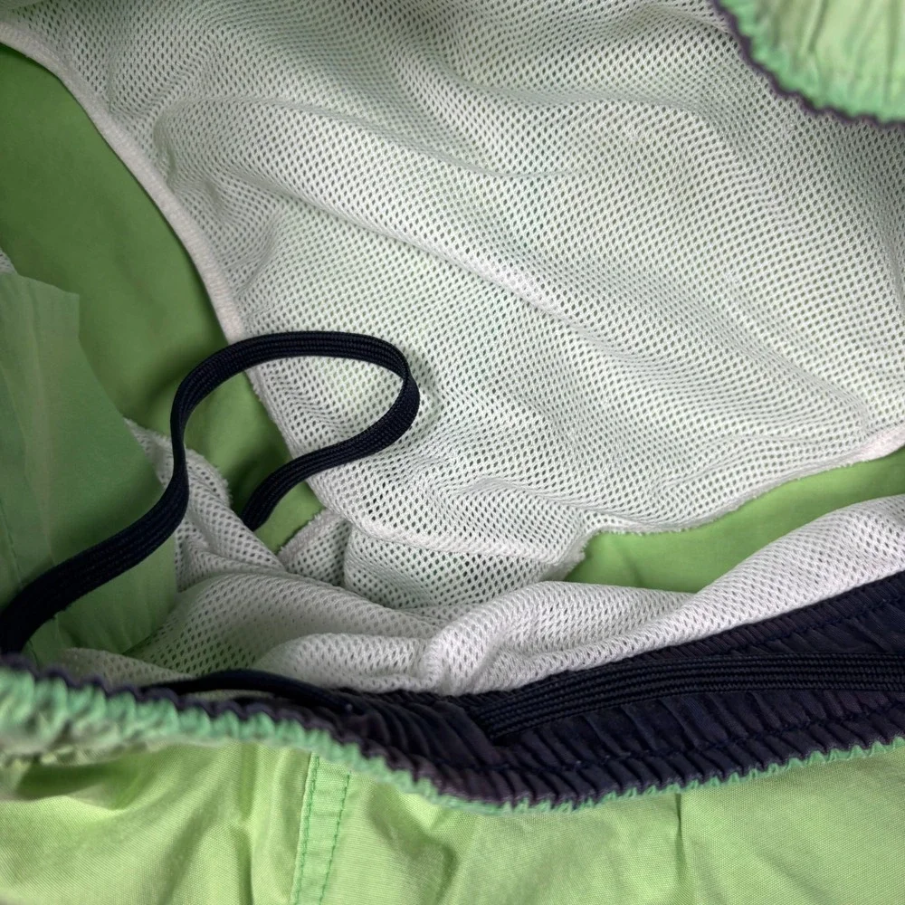 Polo Sport Mens Medium M Green Swim Trunks Shorts Pony Faded Lined Vintage VTG